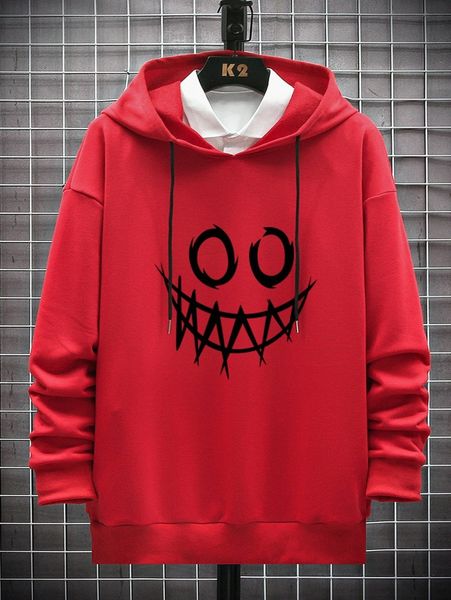men cartoon face graphic drop shoulder drawstring hoodie without shirt g7rn#, Black
men cartoon face graphic drop shoulder drawstring hoodie without shirt g7rn#, Black