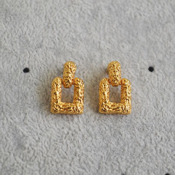 minority creative concave convex texture metal texture geometric box brass gold plated 925 silver pin earrings, Golden
minority creative concave convex texture metal texture geometric box brass gold plated 925 silver pin earrings, Golden