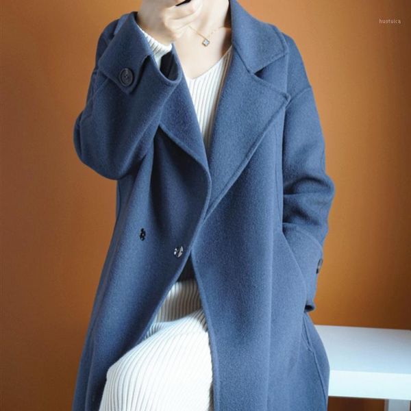 the new double-sided cashmere cape coat for the winter of 2020 will feature a loose-fitting, thickened coat.1, Black
the new double-sided cashmere cape coat for the winter of 2020 will feature a loose-fitting, thickened coat.1, Black
