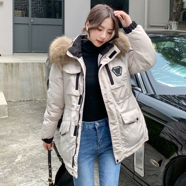 women winter parka hooded long jacket safari style with fur collar korean thick coat femme warm outwear chamarras de mujer 201029, Black
women winter parka hooded long jacket safari style with fur collar korean thick coat femme warm outwear chamarras de mujer 201029, Black