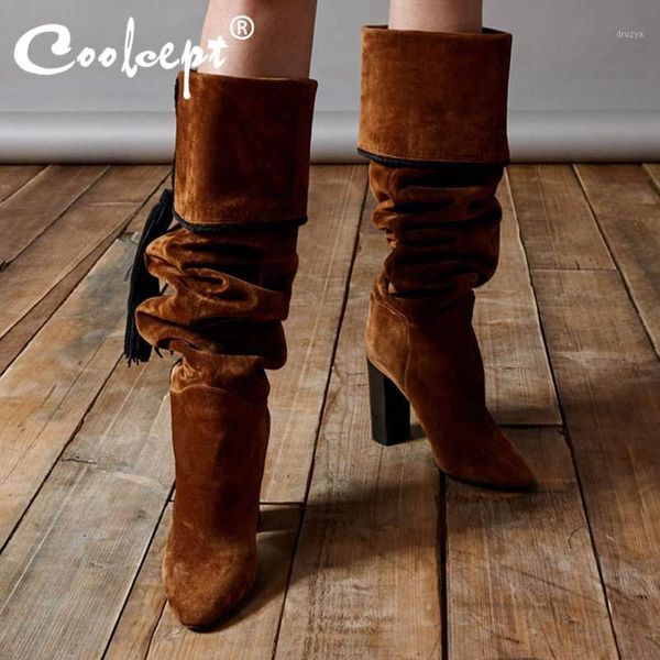 coolcept plus size 34-45 women knee high boots 2020 new fashion fringes high heels winter shoes women pointed toe long boots1, Black
coolcept plus size 34-45 women knee high boots 2020 new fashion fringes high heels winter shoes women pointed toe long boots1, Black