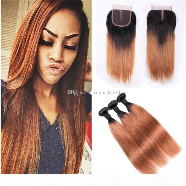 two tone 1b 30 light auburn ombre straight hair bundles 3pcs with lace closure silk straight lace closure with bundles, Black;brown
two tone 1b 30 light auburn ombre straight hair bundles 3pcs with lace closure silk straight lace closure with bundles, Black;brown
