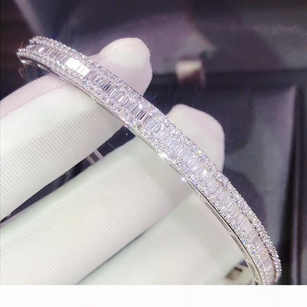 choucong stunning luxury jewelry 925 sterling silver full princess cut white z cz diamond eternity bangle women wedding bracelet gift, Black
choucong stunning luxury jewelry 925 sterling silver full princess cut white z cz diamond eternity bangle women wedding bracelet gift, Black