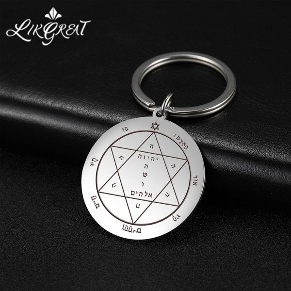 likgreat stainless steel key chain for women men solomon seal round pendant key ring keychain star of david vintage jewelry gift, Silver
likgreat stainless steel key chain for women men solomon seal round pendant key ring keychain star of david vintage jewelry gift, Silver