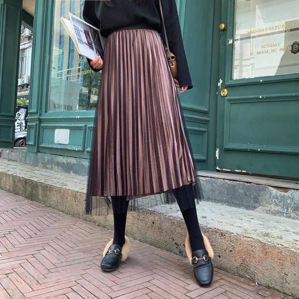hirigin summer women long pleated skirt 2021 fashion streetwear casual solid color mesh skirt plus size s, Black
hirigin summer women long pleated skirt 2021 fashion streetwear casual solid color mesh skirt plus size s, Black
