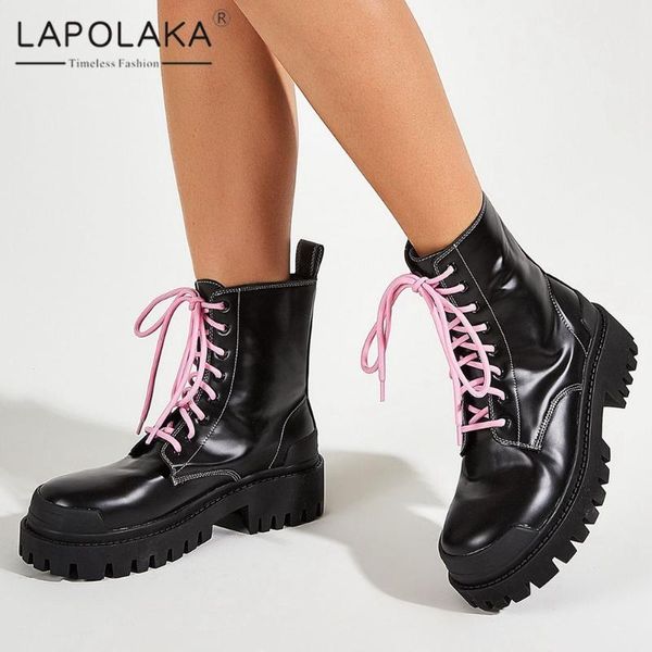 boots lapolaka 2021 arrivals rubber sole ins shoelaces women shoes motorcycles non-slip comfy trendy street cool footwear, Black
boots lapolaka 2021 arrivals rubber sole ins shoelaces women shoes motorcycles non-slip comfy trendy street cool footwear, Black