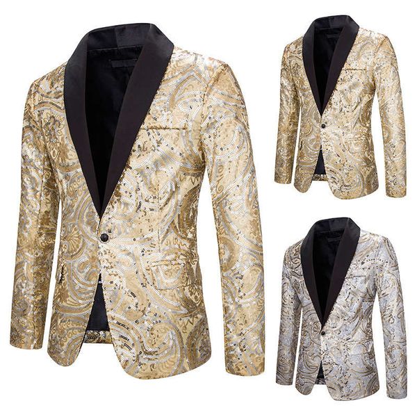 fashion youth style show dress nightclub boy color matching sequins men's suit coat, White;black
fashion youth style show dress nightclub boy color matching sequins men's suit coat, White;black