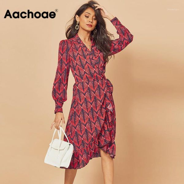 aachoae 2020 women print ruffle dress spring lantern long sleeve v neck midi dresses causal sashes ladies irregular hem dress1, Black;gray
aachoae 2020 women print ruffle dress spring lantern long sleeve v neck midi dresses causal sashes ladies irregular hem dress1, Black;gray