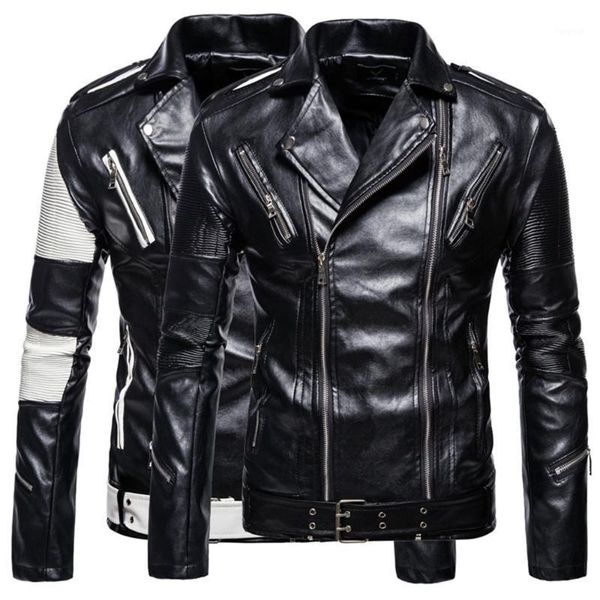 2020 spring and autumn men lapel motorcycle pu slim men leather jacket hip hop zipper pocket leather jacket1, Black
2020 spring and autumn men lapel motorcycle pu slim men leather jacket hip hop zipper pocket leather jacket1, Black