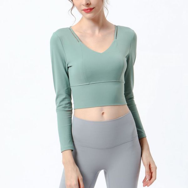 v-neck yoga long sleeve workout with built in bra running open back shirt women winter jacket woman tshirts sport bras, White;red
v-neck yoga long sleeve workout with built in bra running open back shirt women winter jacket woman tshirts sport bras, White;red