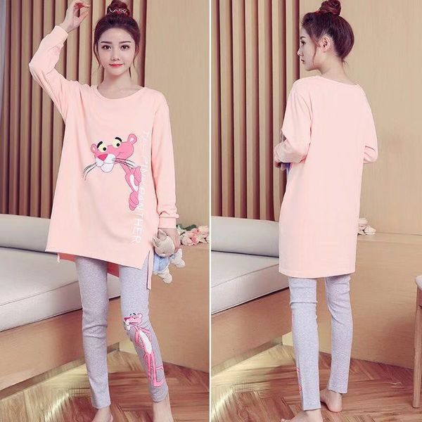 new spring cotton printing women's round neck long sleeve pants set girls pajamas women s 201113, Black;red
new spring cotton printing women's round neck long sleeve pants set girls pajamas women s 201113, Black;red