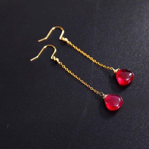dmbs390 18k gold genuine gemstones ruby long earrings female simple to send girlfriend genuine earrings, Silver
dmbs390 18k gold genuine gemstones ruby long earrings female simple to send girlfriend genuine earrings, Silver