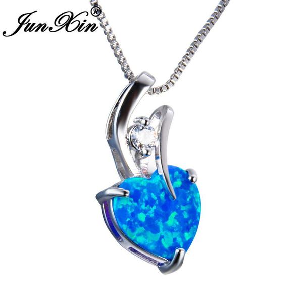 junxin mysterious ocean blue fire opal heart pendant necklaces for women silver color white crystal zircon jewelry
junxin mysterious ocean blue fire opal heart pendant necklaces for women silver color white crystal zircon jewelry