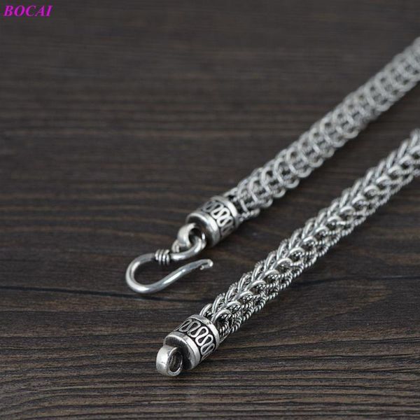 chains bocai s925 sterling silver necklace retro men's fashion chain water ripple personality thai s hook
chains bocai s925 sterling silver necklace retro men's fashion chain water ripple personality thai s hook