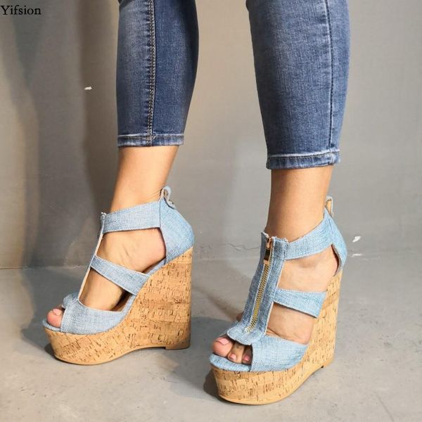 dress shoes olomm arrival women platform denim sandals wedges high heels peep toe blue casual us plus size 5-15, Black
dress shoes olomm arrival women platform denim sandals wedges high heels peep toe blue casual us plus size 5-15, Black