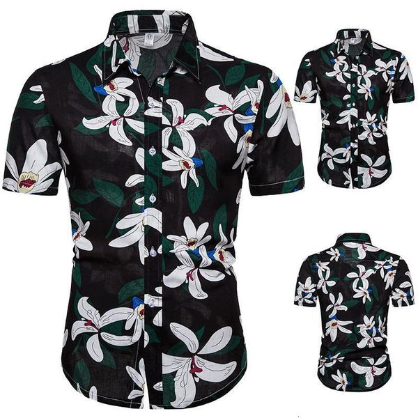 flower print hawaiian shirt men 2020 brand short sleeve cotton mens casual slim fit dress shirts chemise homme camisa masculina, White;black
flower print hawaiian shirt men 2020 brand short sleeve cotton mens casual slim fit dress shirts chemise homme camisa masculina, White;black