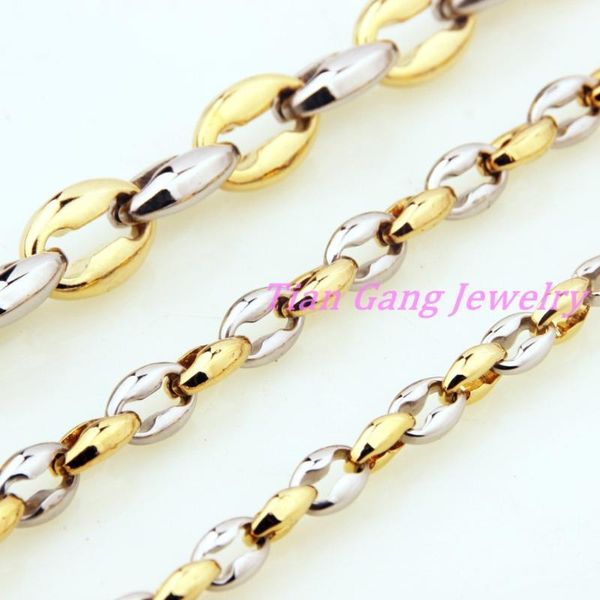 chains 7-40" 6.5/7.5/12mm men womens coffee bean chain silvergold color 316l stainless steel necklace bracelet charming gift, Silver
chains 7-40" 6.5/7.5/12mm men womens coffee bean chain silvergold color 316l stainless steel necklace bracelet charming gift, Silver