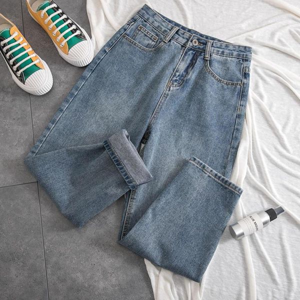 loose straight boyfriend jeans female spring retro women jeans vaqueros mujer high waist casual denim harem pants c5315, Blue
loose straight boyfriend jeans female spring retro women jeans vaqueros mujer high waist casual denim harem pants c5315, Blue