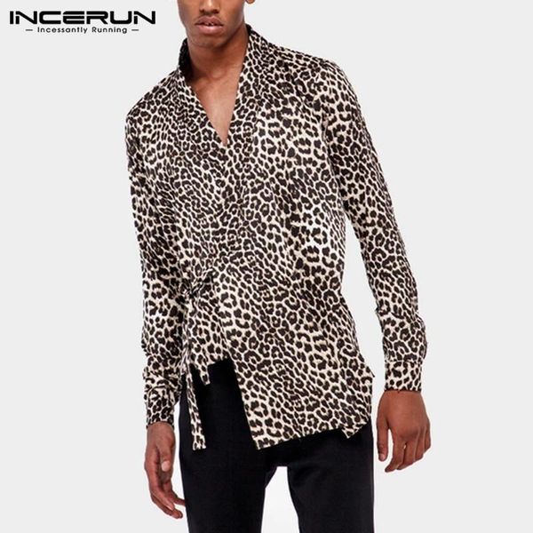 incerun 2020 fashion men irregular shirt leopard printed v neck streetwear party long sleeve camisa lace up male casual shirts1, White;black
incerun 2020 fashion men irregular shirt leopard printed v neck streetwear party long sleeve camisa lace up male casual shirts1, White;black