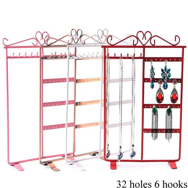 popular 32 holes 6 hooks earrings stud necklace jewelry display jewelery organization multifunctional metal display stand holder, Pink;blue
popular 32 holes 6 hooks earrings stud necklace jewelry display jewelery organization multifunctional metal display stand holder, Pink;blue