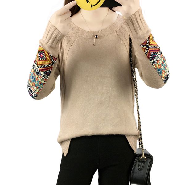 2020 new woman blouses and neck jumpers long autumn winter ethnic style crochet jumper female tights, White;black
2020 new woman blouses and neck jumpers long autumn winter ethnic style crochet jumper female tights, White;black