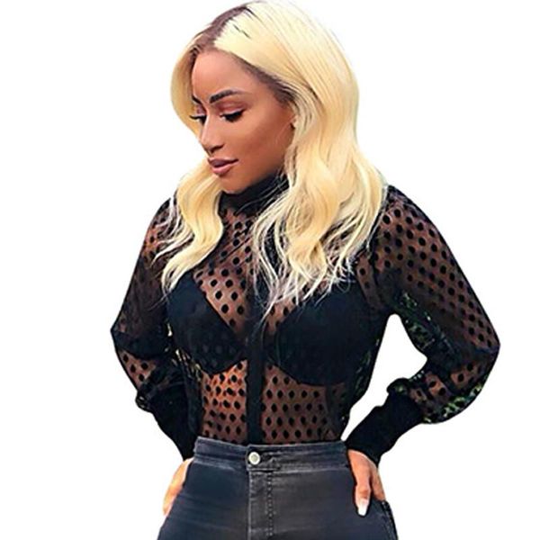 women's blouses & shirts polka dot for women autumn turn-down collar long sleeve sheer black office work blouse shirt night out, White
women's blouses & shirts polka dot for women autumn turn-down collar long sleeve sheer black office work blouse shirt night out, White