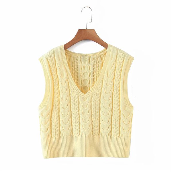 merodi autumn sprint women casual za knitted yellow short pullover vest female fashion v-neck sleeveless sweaters girls jumpers h1211, White;black
merodi autumn sprint women casual za knitted yellow short pullover vest female fashion v-neck sleeveless sweaters girls jumpers h1211, White;black