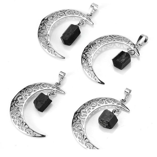 vintage natural stone crystal crescent moon pendant necklace black tourmaline chain necklaces women men pink jewe qylqkd
vintage natural stone crystal crescent moon pendant necklace black tourmaline chain necklaces women men pink jewe qylqkd