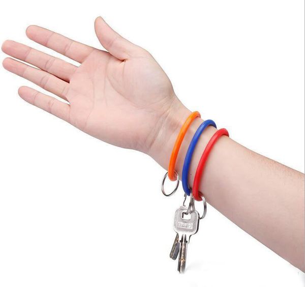 sports new trend wrist silicone bangle ring keychain bracelet round key rings colorful keyring8zsy, Silver
sports new trend wrist silicone bangle ring keychain bracelet round key rings colorful keyring8zsy, Silver