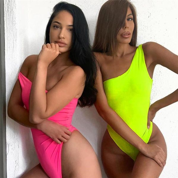 bangniweigou summer candy color rompers women one shoulder sleeveless bodysuit neon green pink overalls 20201, Black;white
bangniweigou summer candy color rompers women one shoulder sleeveless bodysuit neon green pink overalls 20201, Black;white