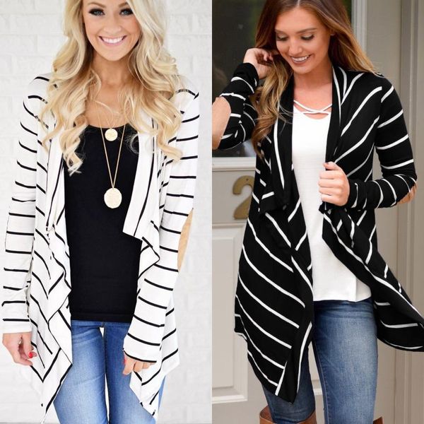 woman knit coat new style turn down collar long sleeve striped female slim coat casual slim striped open stitch, Black;brown
woman knit coat new style turn down collar long sleeve striped female slim coat casual slim striped open stitch, Black;brown