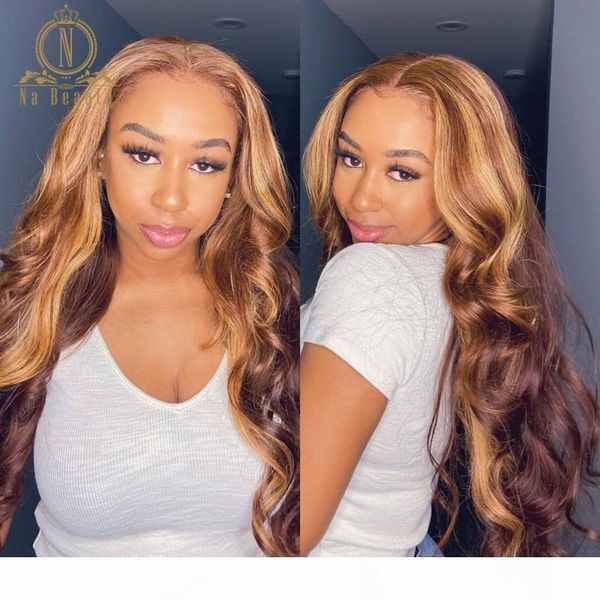 highlight human hair wigs ombre honey blonde and brown highlight wig body wave lace front wig 4x4 for black women nabeauty 180, Black;brown
highlight human hair wigs ombre honey blonde and brown highlight wig body wave lace front wig 4x4 for black women nabeauty 180, Black;brown