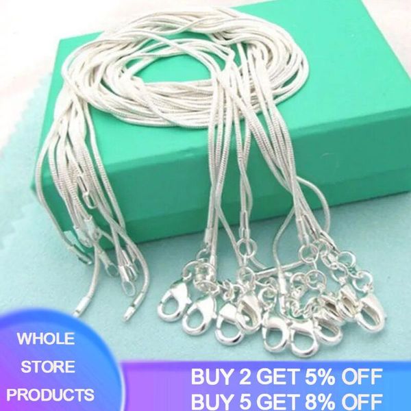 chains 1pcs 16-32inch (40-80cm) fashion jewelry 925 sterling silver chain with lobster clasp 1mm snake necklace women accessories
chains 1pcs 16-32inch (40-80cm) fashion jewelry 925 sterling silver chain with lobster clasp 1mm snake necklace women accessories
