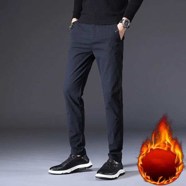 men's pants 2021 winter warm casual business fashion slim fit stretch thicken trousers male brand grey black blue pants,621
men's pants 2021 winter warm casual business fashion slim fit stretch thicken trousers male brand grey black blue pants,621