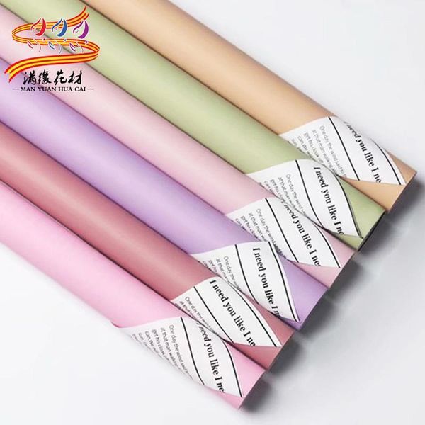 double sided english letters flower wrapping paper plastic valentine's day bouquet gift packaging material 20 sheets/pack1
double sided english letters flower wrapping paper plastic valentine's day bouquet gift packaging material 20 sheets/pack1