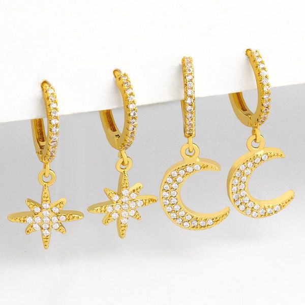 dangle & chandelier flola gold filled star moon earrings for women cz pave crystal drop geometric simple jewelry wholesale gift ersu65, Silver
dangle & chandelier flola gold filled star moon earrings for women cz pave crystal drop geometric simple jewelry wholesale gift ersu65, Silver