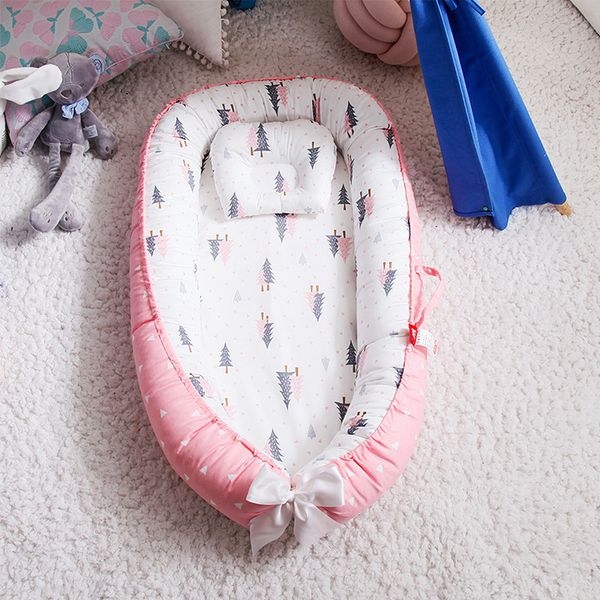 85*50cm baby nest bed with pillow portable crib travel bed infant toddler cotton cradle for newborn baby bed bassinet bumper
85*50cm baby nest bed with pillow portable crib travel bed infant toddler cotton cradle for newborn baby bed bassinet bumper