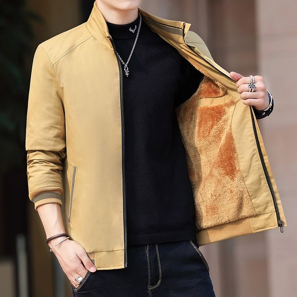 cross-border explosive men's youth jacket 2020 winter new cotton water wash plus velvet men stand leisure jacket, Black;brown
cross-border explosive men's youth jacket 2020 winter new cotton water wash plus velvet men stand leisure jacket, Black;brown