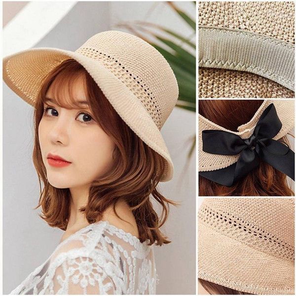 summer woman sun hats bow folding straw hat casual outdoor beach cap for women uv protection adjustable female shade hat1, Blue;gray
summer woman sun hats bow folding straw hat casual outdoor beach cap for women uv protection adjustable female shade hat1, Blue;gray