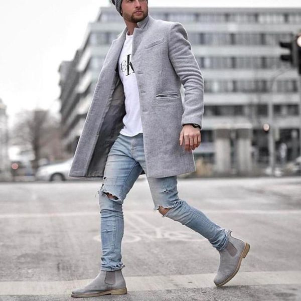 men's wool & blends men solid color casual coat long coats winter business overcoat male, Black
men's wool & blends men solid color casual coat long coats winter business overcoat male, Black