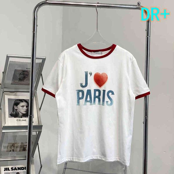2022 factory wholesale new dr + summer single summer love letter printed collar contrast short sleeve t-shirt women's casual simple top, White
2022 factory wholesale new dr + summer single summer love letter printed collar contrast short sleeve t-shirt women's casual simple top, White