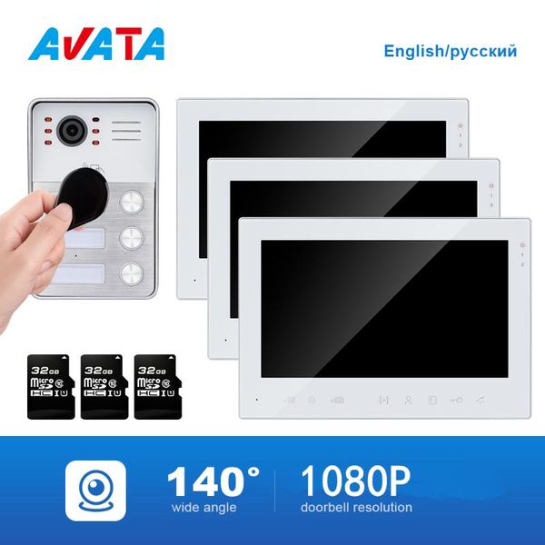 video intercom with recording for apartment pack of 3 monitor and 1 doorbell call panel 1080p
video intercom with recording for apartment pack of 3 monitor and 1 doorbell call panel 1080p
