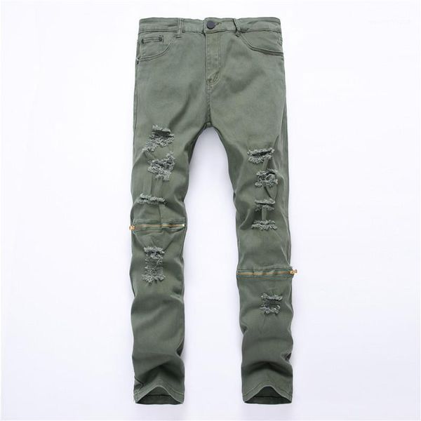 men's jeans 5 colors hole straight trousers men's distressed white cotton denim men fashion designer brand jean male1, Blue
men's jeans 5 colors hole straight trousers men's distressed white cotton denim men fashion designer brand jean male1, Blue