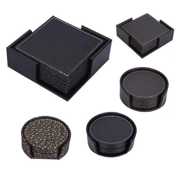 silicone mat pu leather drink coasters with holder set of 6 coasters for table protection placemat for dining table
silicone mat pu leather drink coasters with holder set of 6 coasters for table protection placemat for dining table