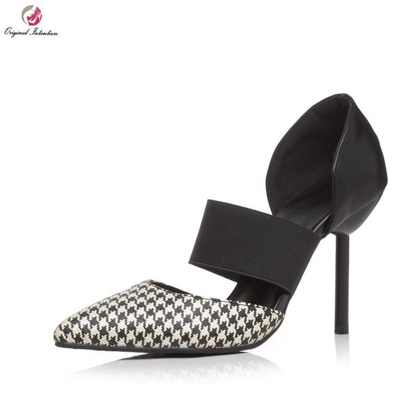 dress shoes original intention lady thin high heels pointed toe elastic pumps black white plaid party women size 3~.5
dress shoes original intention lady thin high heels pointed toe elastic pumps black white plaid party women size 3~.5