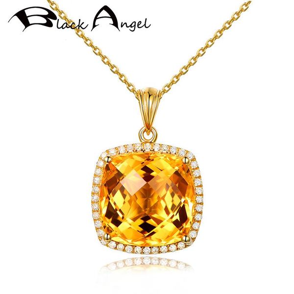 chains black angel 18k gold luxury square citrine yellow tourmaline crystal gemstone cz pendant necklace for women wedding jewelry, Silver
chains black angel 18k gold luxury square citrine yellow tourmaline crystal gemstone cz pendant necklace for women wedding jewelry, Silver