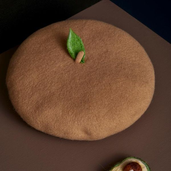 the leaves fall and winter beret elegant hand-felted wool painter hat female autumn and winter wild cute japanese, Blue;gray
the leaves fall and winter beret elegant hand-felted wool painter hat female autumn and winter wild cute japanese, Blue;gray