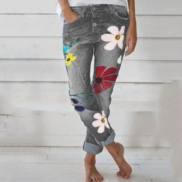 2020 autumn trendy women denim pant floral printed jeans trouser femme high waist pocket pant fit straight leg jogger jeans1, Blue
2020 autumn trendy women denim pant floral printed jeans trouser femme high waist pocket pant fit straight leg jogger jeans1, Blue