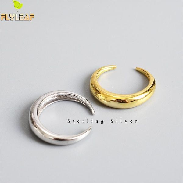 14k gold real 925 sterling silver rings for women arc smooth crescent moon fine jewelry femme open ring flyleaf, Golden;silver
14k gold real 925 sterling silver rings for women arc smooth crescent moon fine jewelry femme open ring flyleaf, Golden;silver