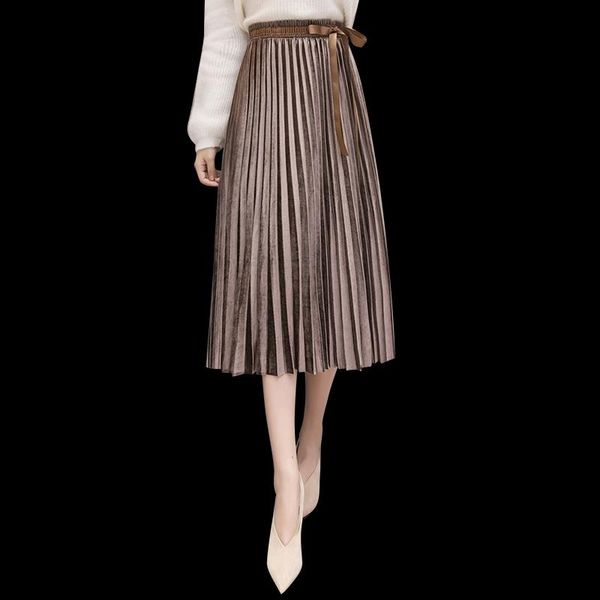 skirts real s velvet skirt pleated bow big pendulum versatile fashion solid color, Black
skirts real s velvet skirt pleated bow big pendulum versatile fashion solid color, Black